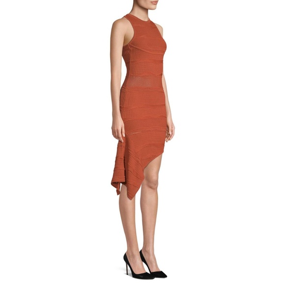 Ronny Kobo Alzata Asymmetrical Bodycon Dress - Picture 1 of 8